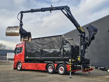 Scania R530 6x2 PALFINGER HAAK + EPSILON KRAAN + FLOOR AANHANGER